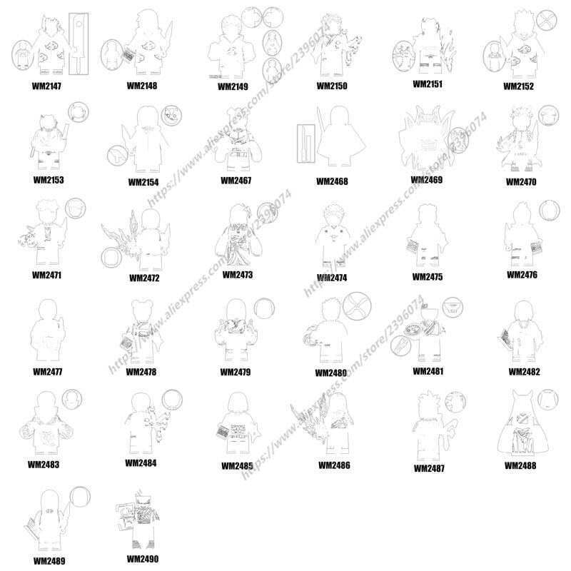 Cartoon movie TV Anime models Action Figures Series-509 WM6113 WM6152 WM6153 WM6154