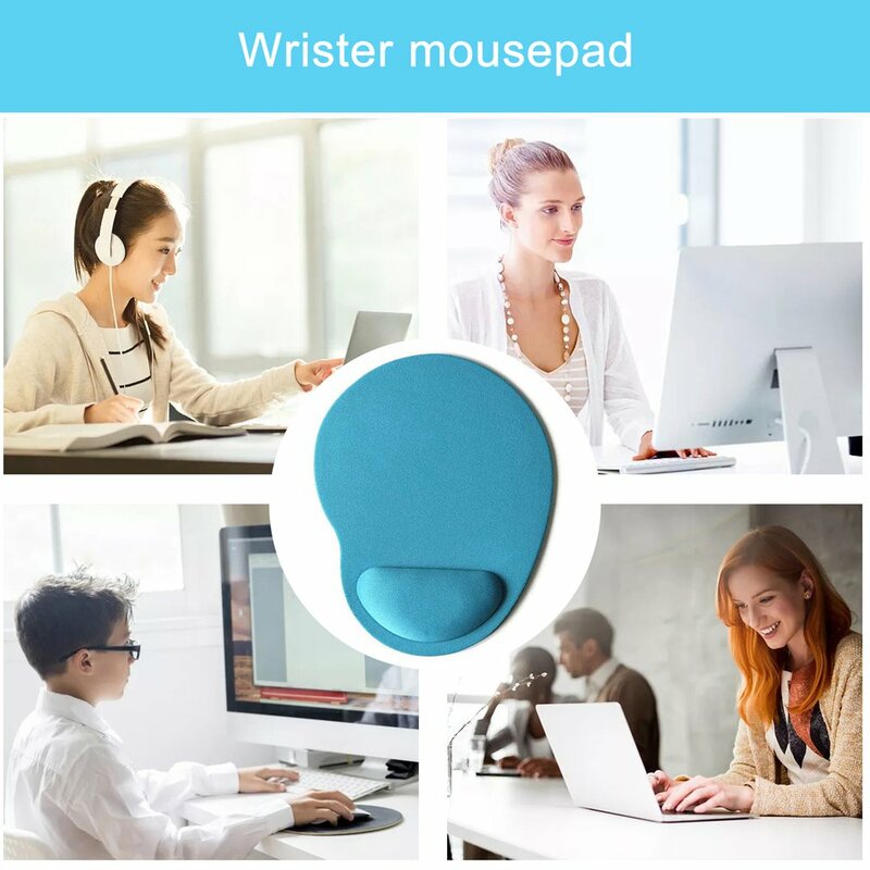 Mouse Pad With Wrist Rest For Computer Pc Laptop Notebook Keyboard Mouse Mat With Hand Rest Anti-Slip Mice Pad