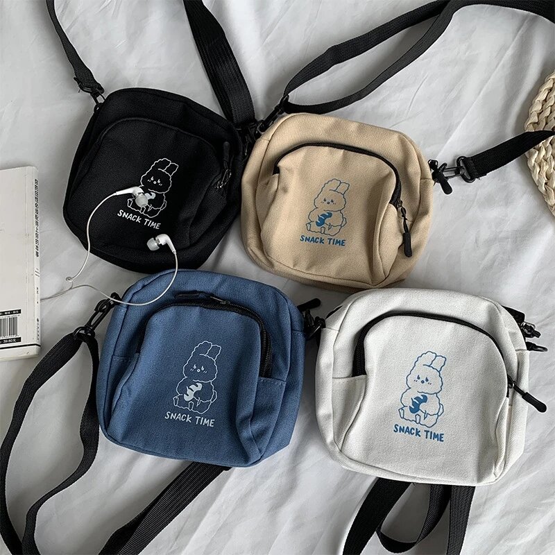 Mini sac à bandoulière en toile pour femmes, petits sacs pour téléphone portable en tissu, sacs à bandoulière pour dames