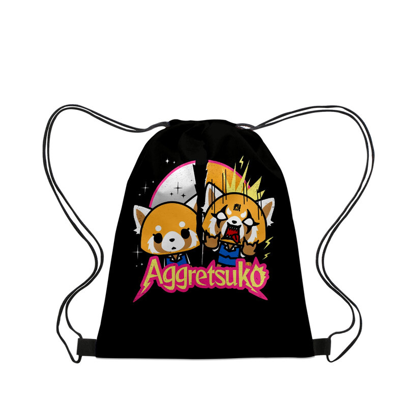 Aggresuko-새로운 만화 핸드백, 천 캔버스 드로스트링 백 여성 남성 레저 가방 2023