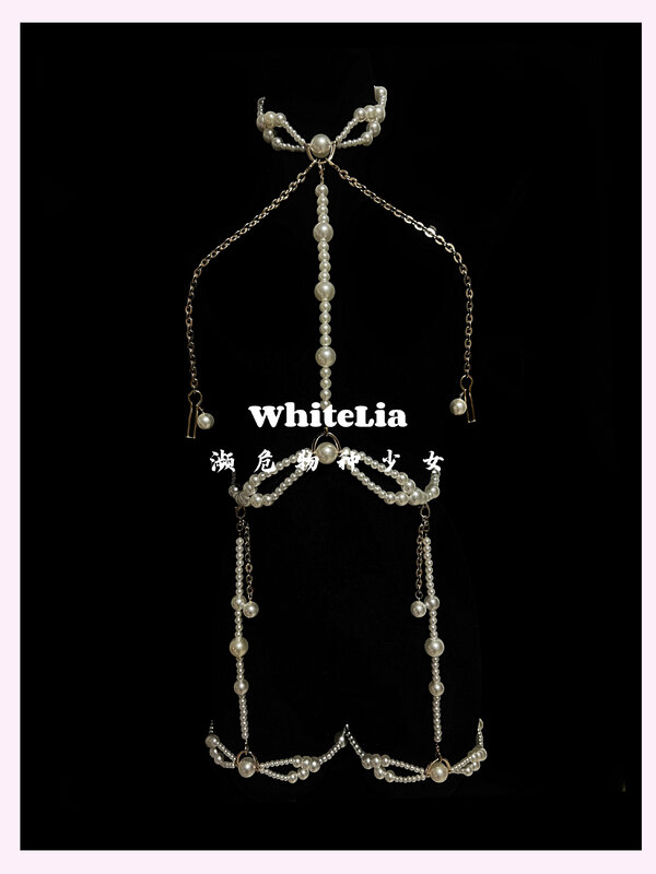 Oryginalny Design perłowe łańcuchy na ciało odpinany regulowany seksowna dziewczyna naszyjnik w talii