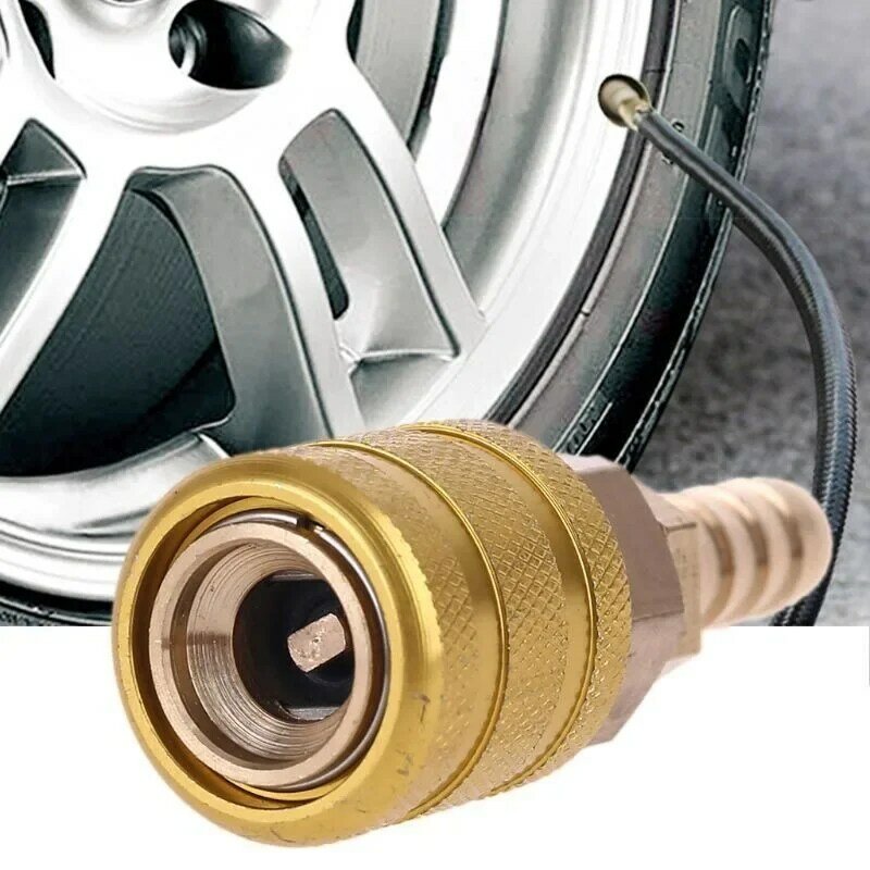Clip de válvula de neumático de coche, abrazadera de boquilla de latón macizo, adaptador de bomba de inflado, conector rápido de mandril de aire, accesorios de neumáticos, 2 piezas, 8mm