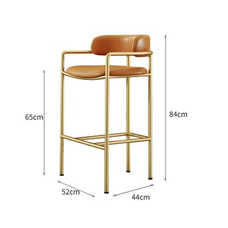 NEW Nordic Bar Chair Fashion Home Leisure Dining Chairs Modern Design Creative Backrest Gold/black High Feet Library Furniture