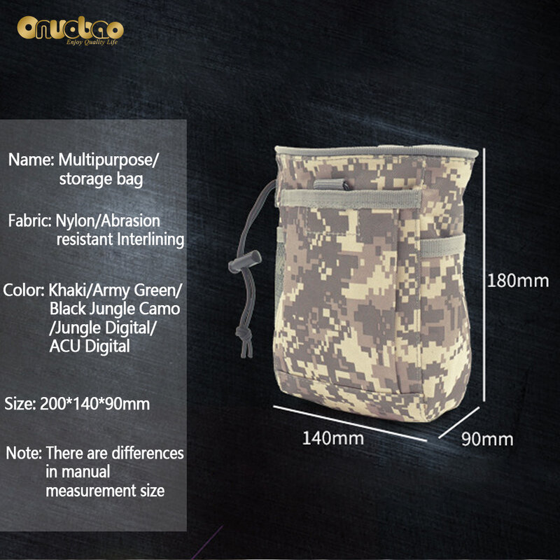 Outdoor Sports Function Tactical Bag Small Bag Accessories Portable Tactical Waist Bag Molle Small Recycling Bag
