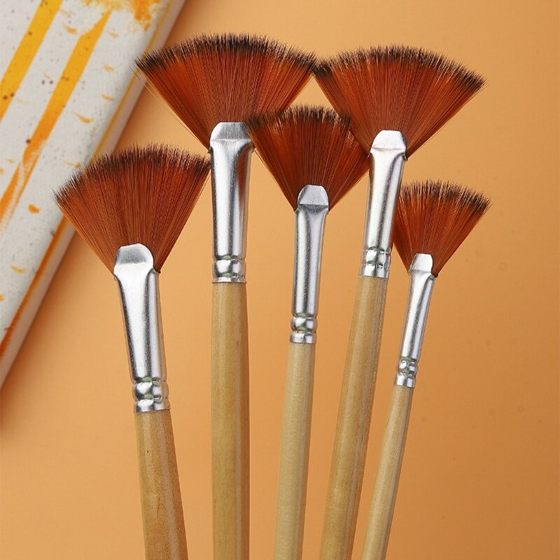 Professional Paintbrush Fan Tip Paint Brushes Artist Art Set for Beginner Dropship