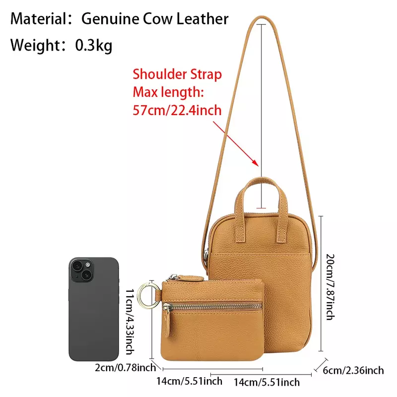 URBAN MASTERLuxury Soild Shoulder Crossbody Bags for Women Genuine Cow Leather Fashion Simple Phone Purse Small Square Bag 1590