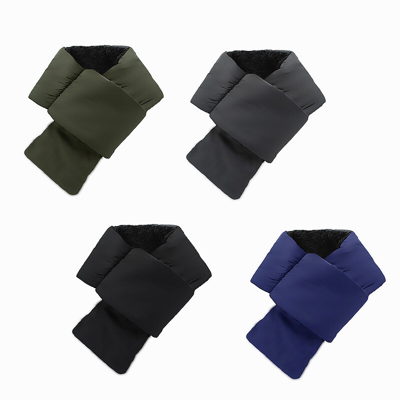 Solid Winter Scarf Unisex Warm Duck Down Scarf Neck-cross Shawl Wraps Outdoor Sports Mountaineering Riding Ski Scarves Snood