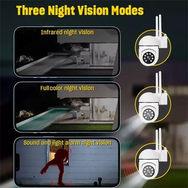 Беспроводная наружная камера видеонаблюдения с ночным видением, 5 МП, Wi-Fi
