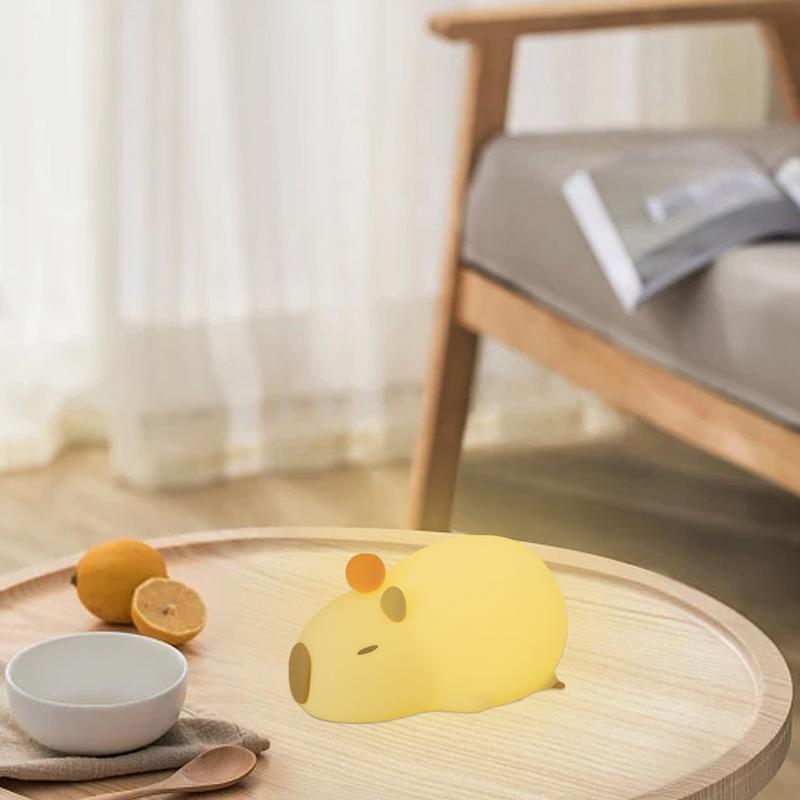 Capybara Nachtlicht niedlichen Silikon Lampe LED Touch Sensor Lampe RGB weiche Lampe Kinder Nachtlicht Schlafzimmer Desktop-Dekoration Geschenk