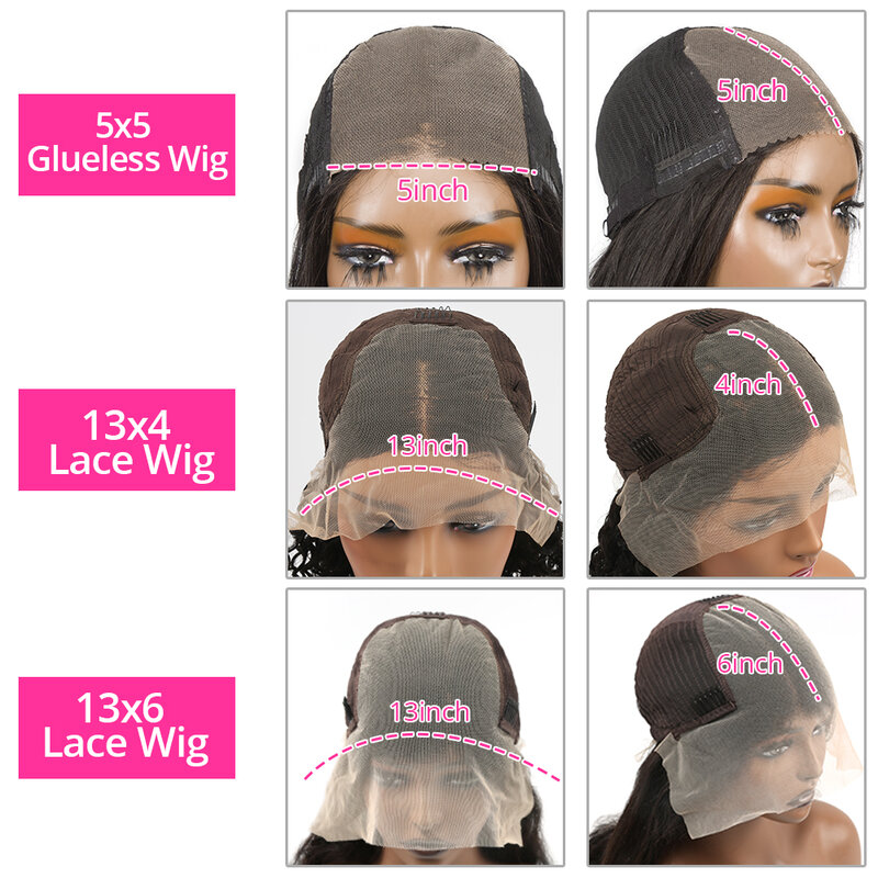 CEXXY-Glueless Deep Water Wave Wigs para Mulheres, Perucas Encaracoladas, HD Lace Wig, Cabelo Humano, 250 Densidade, 13x6, 13x4, 30 in, 40in