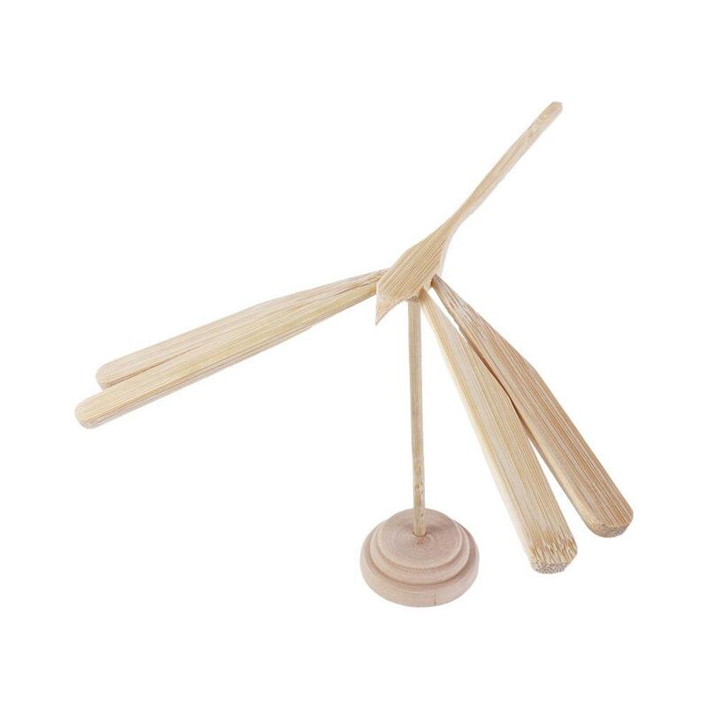 Easter Interactive Toys Balanced Bamboo Dragonfly Balance Dragonfly Toys Scientific Display Model Wooden Flying Arrow Toys