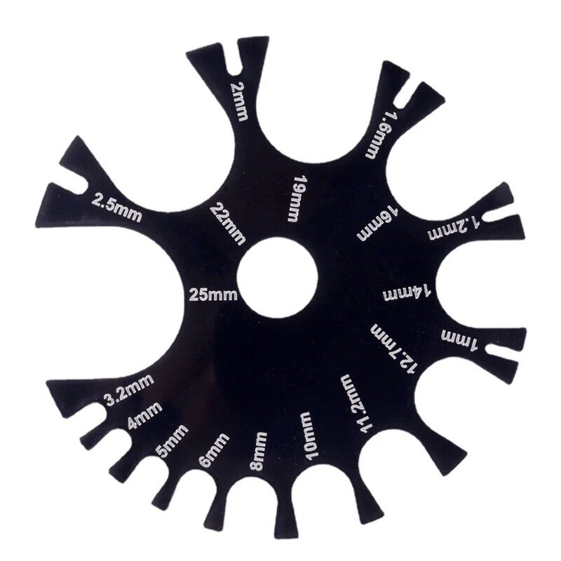Измерительное колесо, практический черный акрил, долгосрочное использование, ювелирные изделия, пирсинг, диаметр 85 мм/3,35