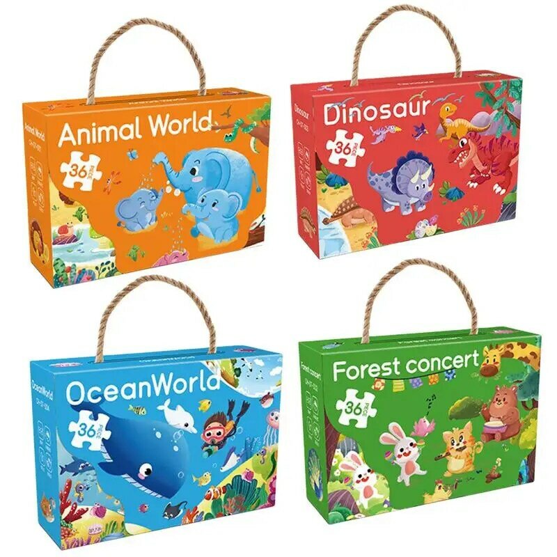 Pré-escolar Early Educational Learning Toy, Floor Puzzles para meninas e meninos, Toddler Toddlers, crianças, 36 pcs