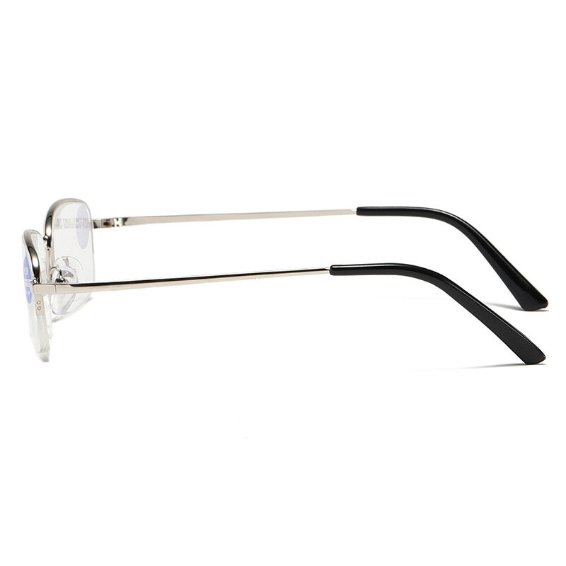High-quality Half-frame Anti-blue Light Presbyopia Glasses New Men Alloy Square Presbyopia Women Mmyopia Eyewear 100 ~ 400 Lense