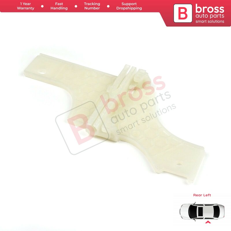 Bross Auto-onderdelen BWR5121 Elektrische Ruitbediening Regulator Clips Linker Achterdeur Voor Peugeot 508 2010-Op Schip Uit turkije