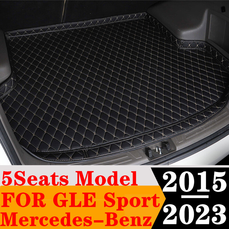 高品質の車用トランクマット,リクライニングカバー,カーブートパッド,メルセデスベンツ5席,2023 2022 2021 20 2019-2015