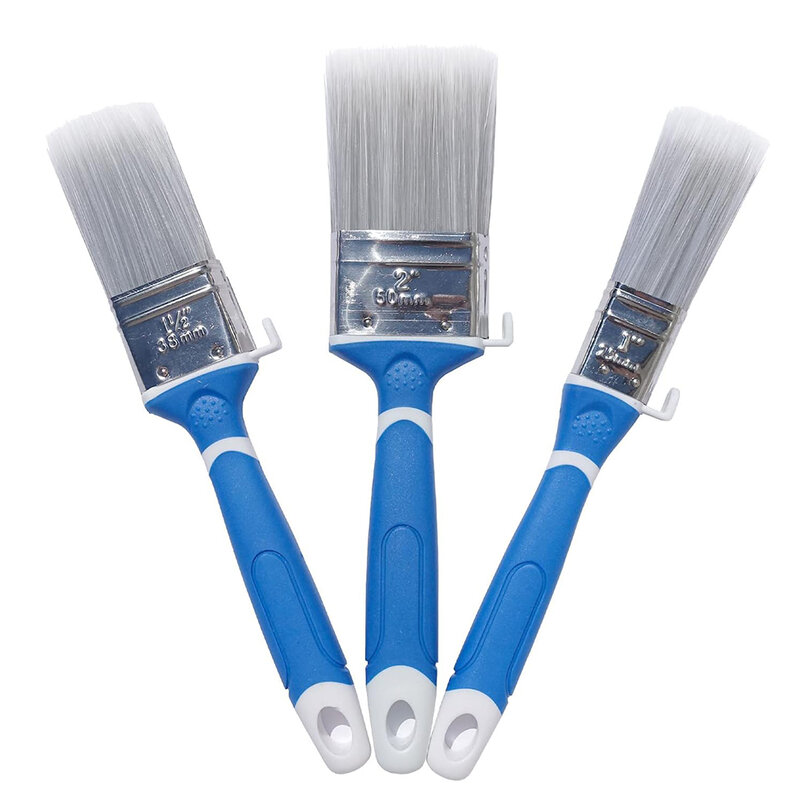 Paint Brush for Wall Painting Chip Brush Flat Brush Rubber Handle for Water-Based Paint Stains Varnish Interior Exterior Coating