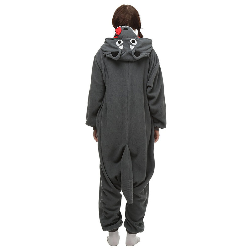 Pyjama Unisexe Kigurumi à Manches sulf, Combinaison de Nuit, Costumes de Cosplay d'Halloween, Lingerie, Costume de Batterie, Glutnel Anime