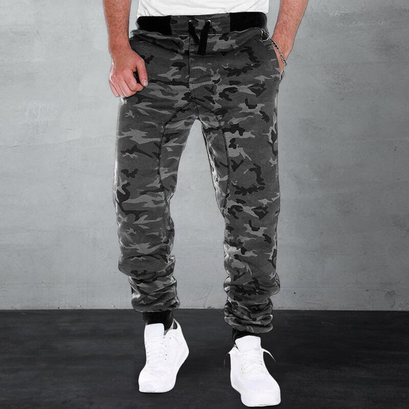 Pantalon de survêtement imprimé CamSolomon pour homme, taille élastique, cordon de proximité, séchage rapide, jogging d'entraînement de gym