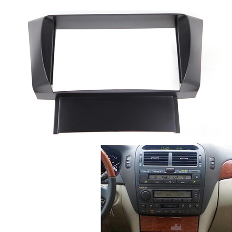 렉서스 LS430 용 더블 2Din 자동차 오디오, GPS, DVD, CD 수정 스테레오 패널, 자동 장식 프레임