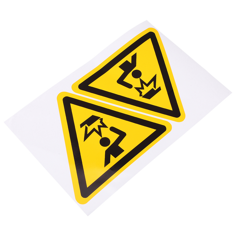 2 Pcs Bump Warning Sign Self Adhesive Safety Signs Watch Your Logo Label Stickers