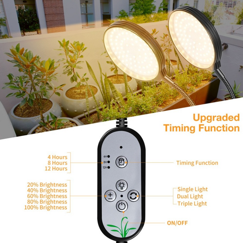 Lampe horticole de croissance LED 5 V, USB, spectre complet, phytolampe pour culture hydroponique de semis, chambre de culture intérieure