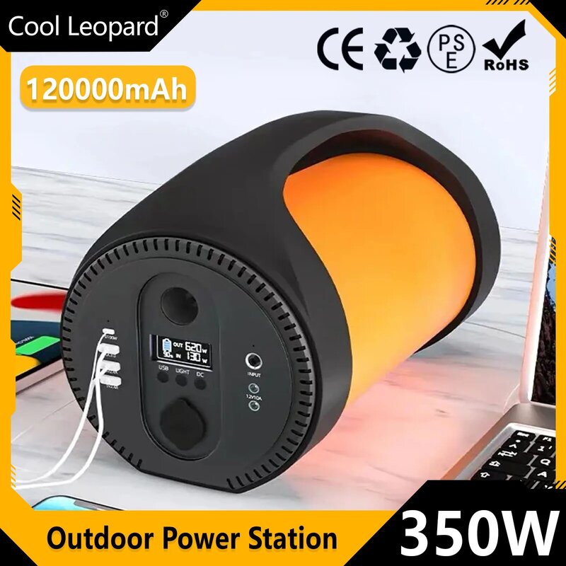220V 350W Camping Portable Power Station Portable Emergency Electricity Supply Outdoor Camping Power Bank Energy Supply Inverter