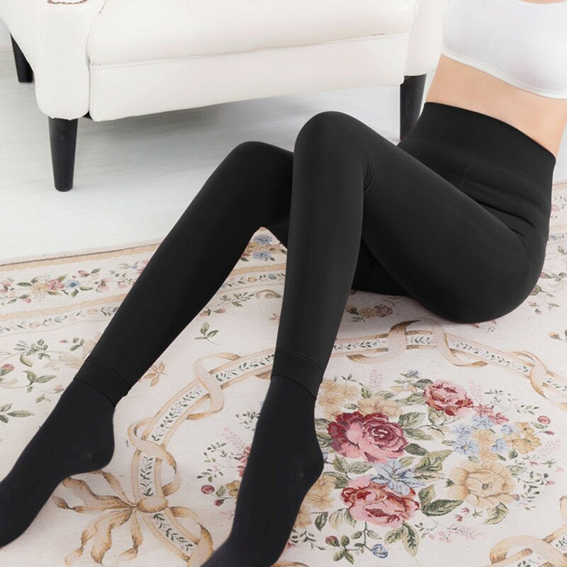 Leggings caldi Leggings invernali da donna collant in velluto vita alta pantaloni elastici a compressione per sollevamento dell'anca medias termicas mujer