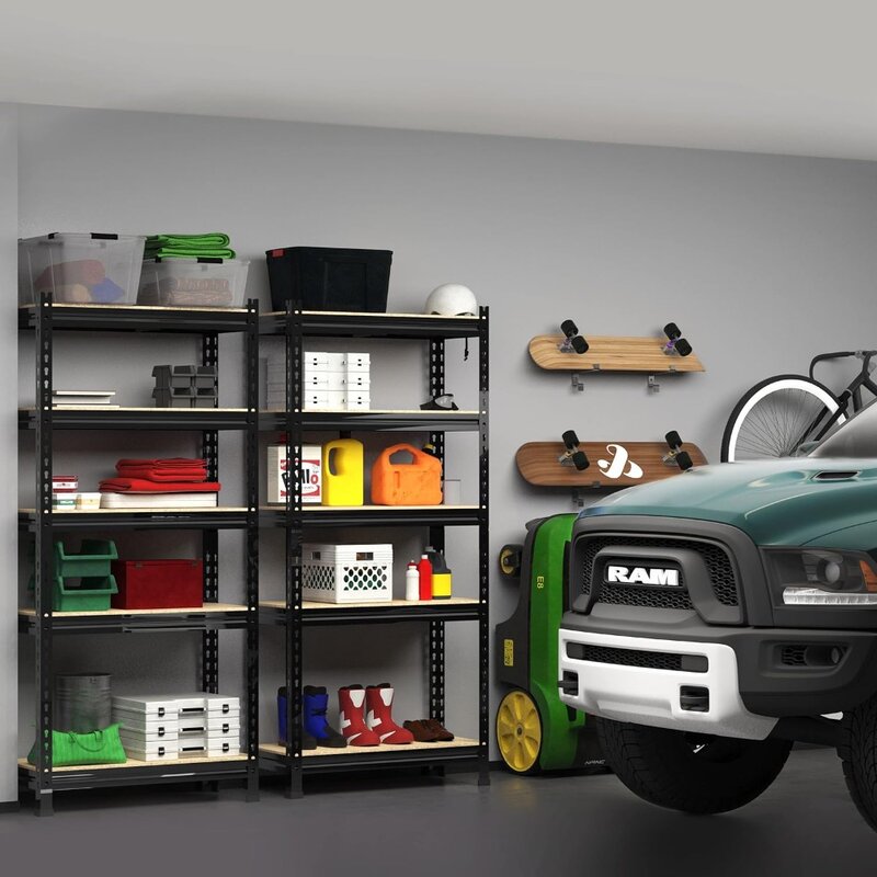 PrimeZone-estantería de almacenamiento de Metal para garaje, estantería ajustable de 5 niveles, resistente, para almacenamiento