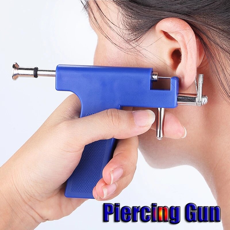 1/10 sztuk ucha Piercing zestaw z pistoletem jednorazowe dezynfekcji bezpieczeństwa kolczyk Piercer maszyna do szpilki zacisk na nos biżuteria do ciała narzędzi do przekłuwania