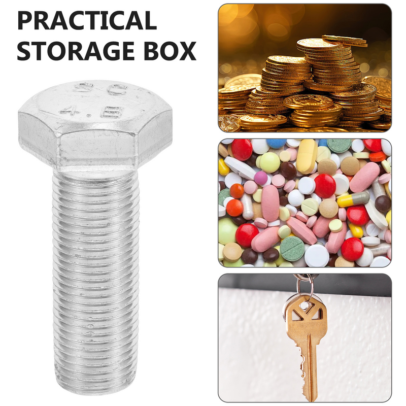 Realistic Screw Hidden Portable Storage Novel Shaped Hiding Container Girdle Accessory
