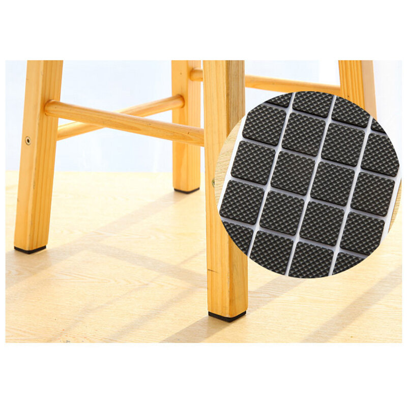 テーブルと椅子用の滑り止めスクエアプロテクションパッド,多機能,厚さパッド付き,耐摩耗性家具,48個