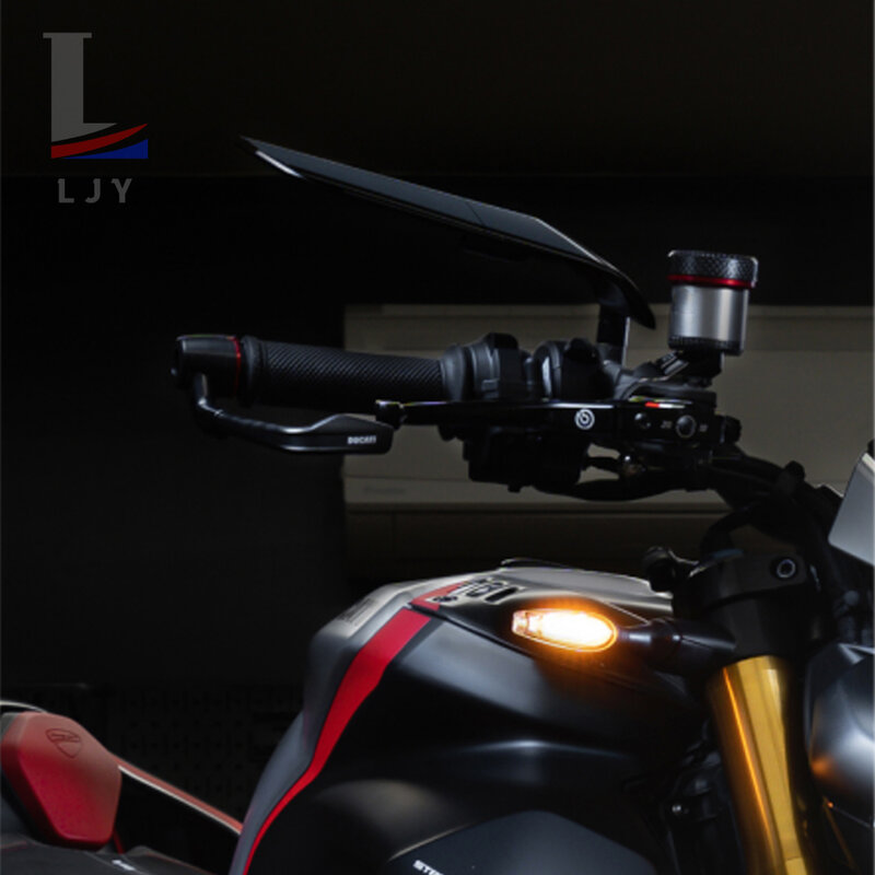 Motocicleta espelhos com logotipo para Bajaj Pulsar 200 NS/200 RS/200 A, discrição winglets espelho kit, espelhos ajustáveis, girar