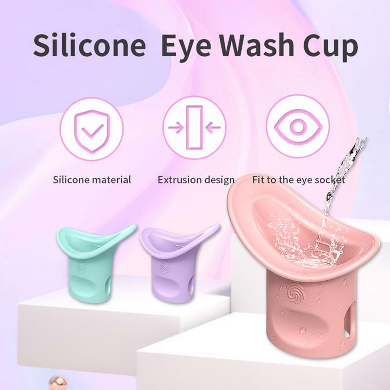 Силиконовая чашка для мытья глаз, мягкая и портативная чашка для очистки глаз со шкалой для мытья глаз, силиконовая чашка для мытья глаз для пожилых женщин и мужчин