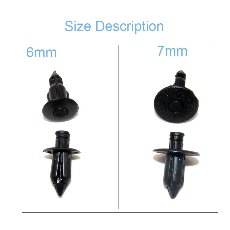 スズキ用ユニバーサルモーターサイクルフェアリング,6mm,7mm,取り付けネジ,クリップ,キャップまたは取り付け用,20個