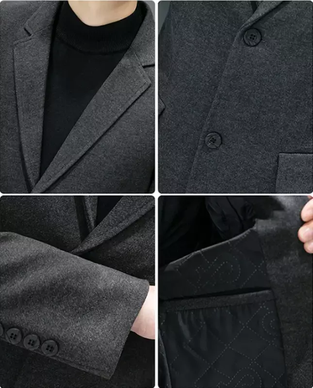 Мужской Блейзер в британском стиле, Простой деловой приталенный пиджак, модная трендовая одежда для мужчин, лучший джентльмен