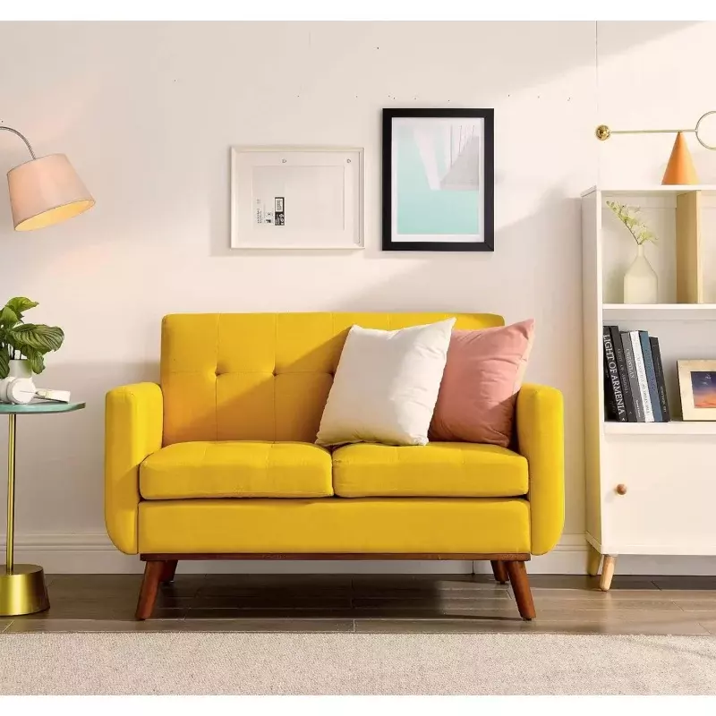 Sofá doble, decoración moderna para sala de estar, asiento de amor Simple y atmosférico, botón de felpa, cojín suave, muebles de asiento de amor