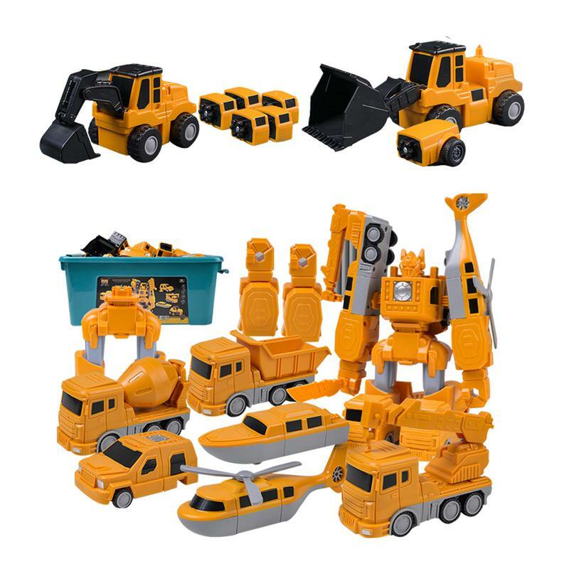 ミニチュアカーロボット,組み立てられた都市ローダー,トラクター,掘削機,おもちゃ