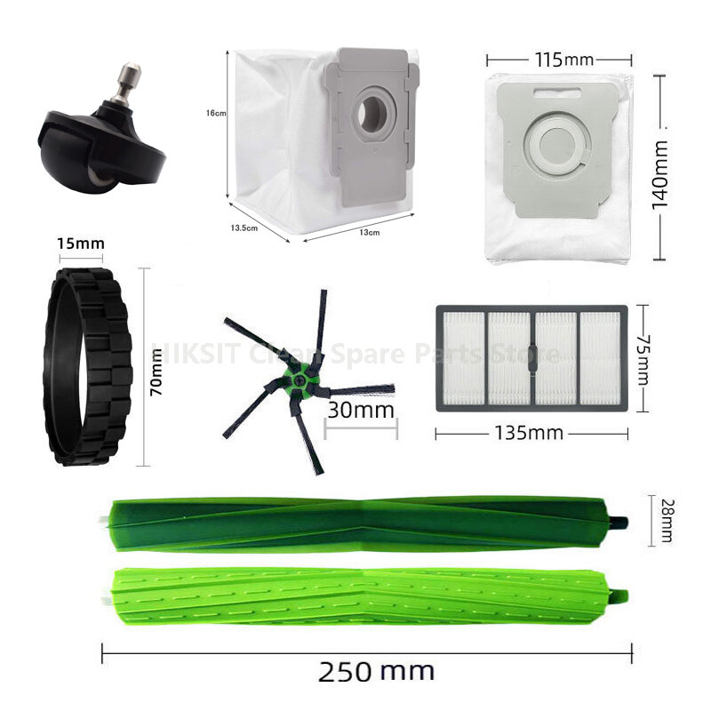 For iRobot Roomba S9 9150 / S9+ Plus 9550 Robot Vacuum Cleaner Accessories Hepa Filter Main / Side Brush Dust Bag Spare Parts