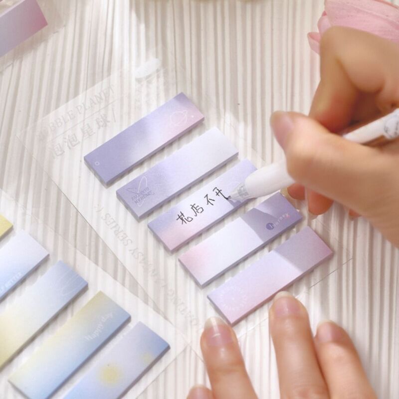 N Times Sticky Sticky Reading Labels Keypoints Marker Aesthetic Index Memo Pads Gradient Color Dreamy Bookmark Sticker