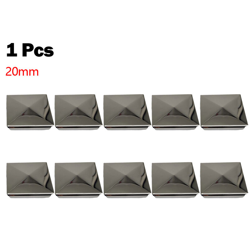 피라미드 모양 포스트 캡으로 포스트 외관 향상, 스테인리스 스틸 소재, 습기 및 손상으로부터 보호 7