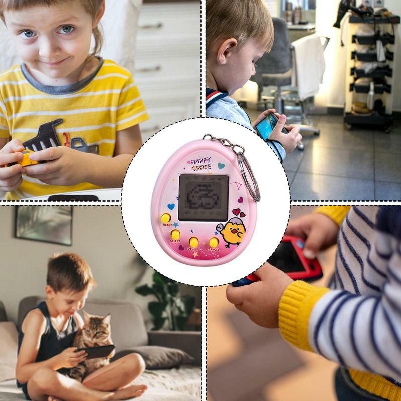 레트로 휴대용 게임 전자 디지털 애완 동물, 가상 전자 디지털 애완 동물 게임 향수 168, 9 가지 수유 모드