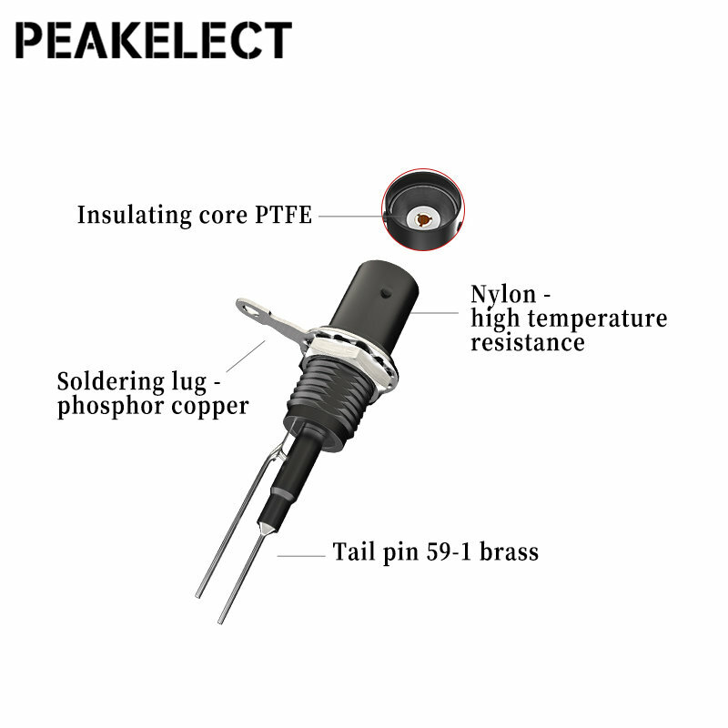 Peakelect P7002S 10 sztuk 50KY bezpieczeństwa złącze żeńskie BNC typ spawania do tablicy rozdzielczej instalacji wysokiej jakości akcesoria