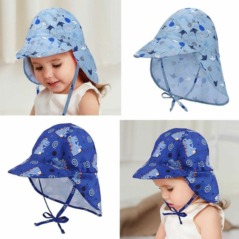 Chapeau de Protection Solaire Réglable pour Enfant Garçon et Fille, Casquette à Large Bord, Protection UV, E27