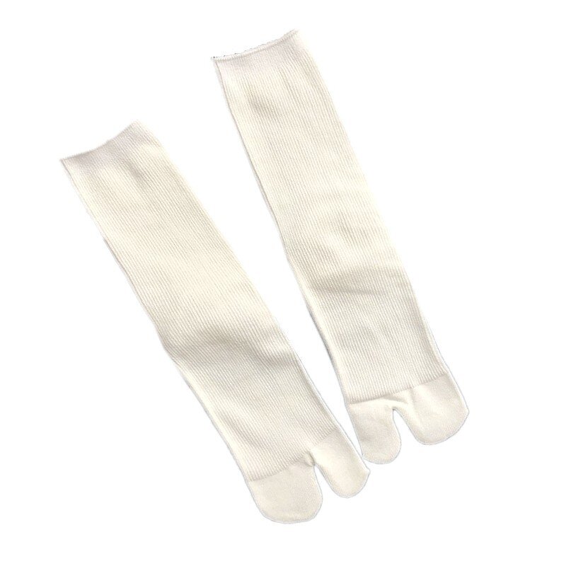 Chaussettes en coton peigné à orteils fendus, de haute qualité, unisexes, simples, confortables, à deux orteils, japonais, Harajuku, chaussettes Tabi pour hommes et femmes