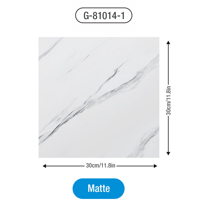 Adesivo per pavimento in piastrelle di marmo simulato autoadesivo impermeabile in PVC per soggiorno toilette cucina Home Floor Decor 3d Wall Sticker