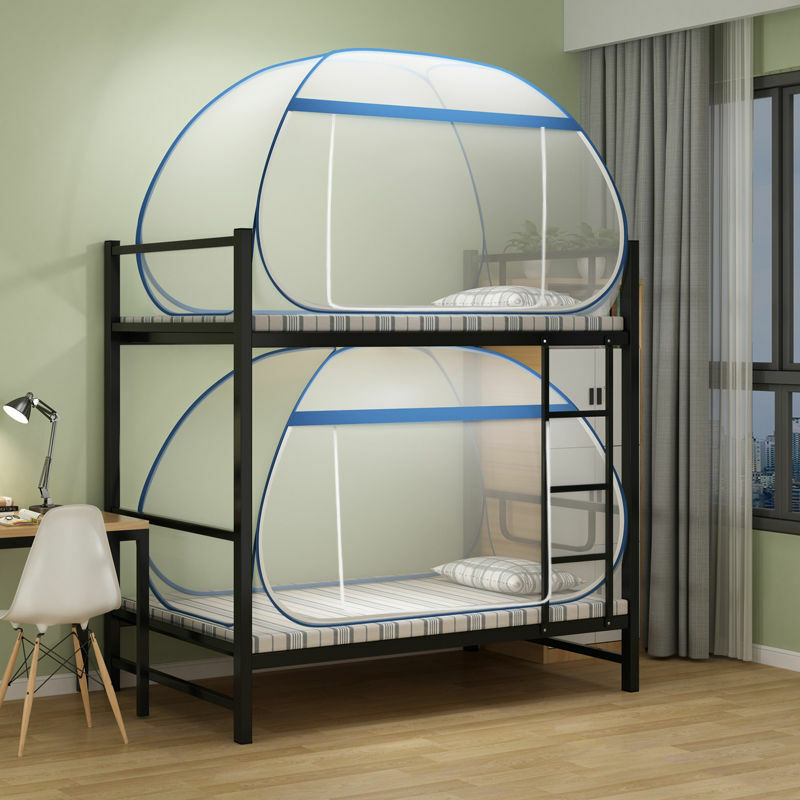 1 sztuka nowoczesny prosty uczeń moskitiera niebieski kolor pełno-dolny dorosły moskitiera letni dom na zewnątrz baldachim do łóżka składany