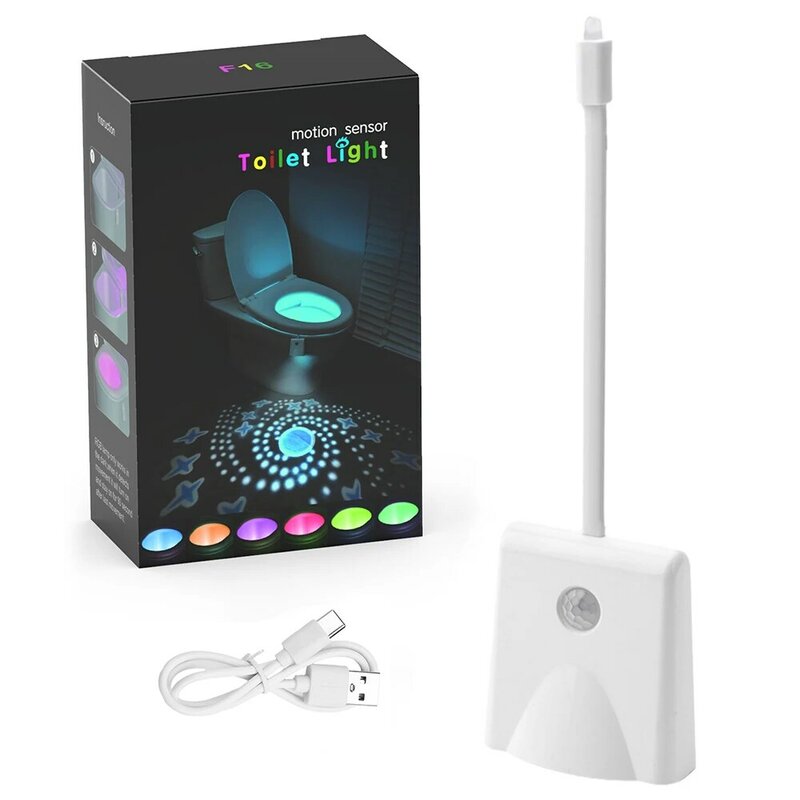 Mini Human Infrared Sensing Light LED Night Light Stick Toilet 7 Color Bathroom Colorful Motion Sensing Night Light