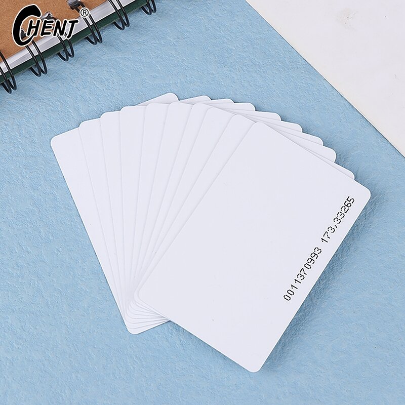 Tarjeta blanca IC de 10 piezas con película TK4100, tarjeta de retrato de PVC impresa de doble cara, tarjeta de asistencia de permiso de trabajo