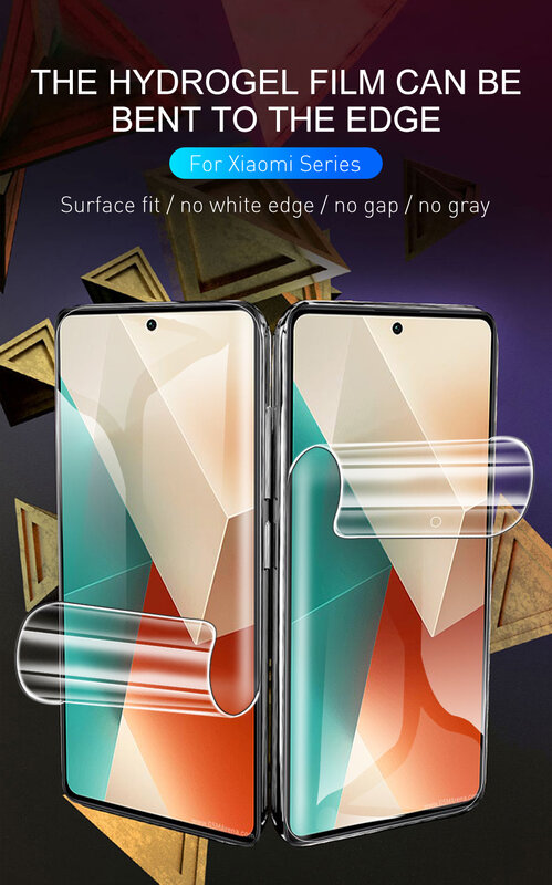 Xiaomi Redmi Note 13 Pro Plus 4g 6.67用のフルグルー,ヒドロゲルフィルム,保護フィルム,2023インチ